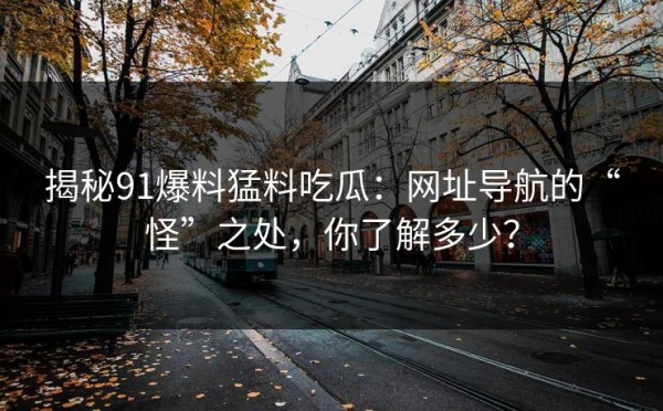 揭秘91爆料猛料吃瓜：网址导航的“怪”之处，你了解多少？